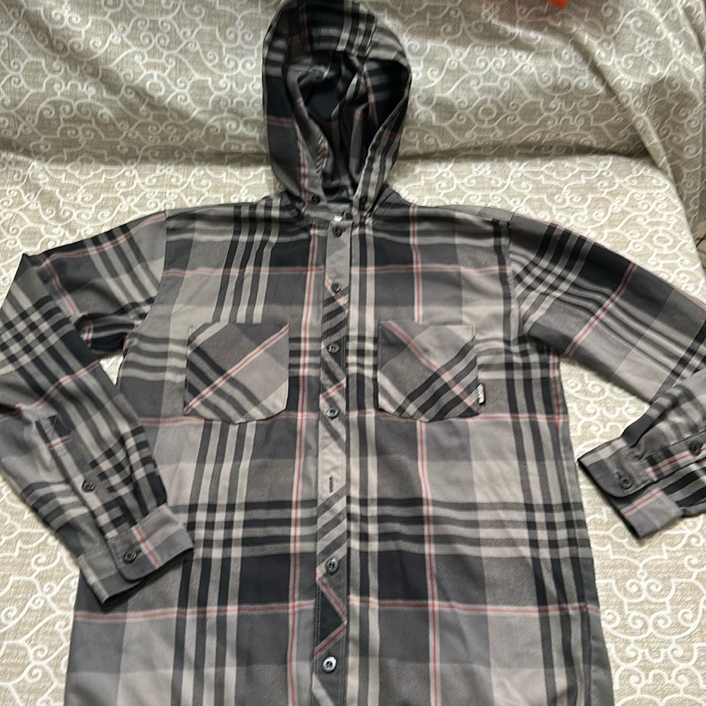 Men’s Burton flannel hoodie size small